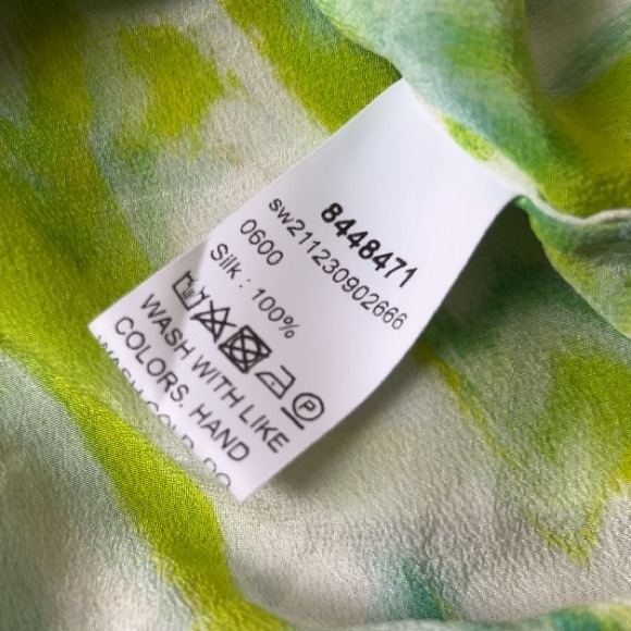 **NWOT SIZE M** MOTF 100% silk BLOUSE workwear, button down, summer top - Picture 4 of 4